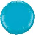 Mayflower Distributing 18 in. Turquoise Round Flat Foil Balloon, 5PK 51020